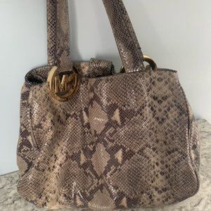Authentic Michael Kors Snake Leather Bag